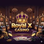 Luxurious Royal X Casino feature banner showing a golden crown